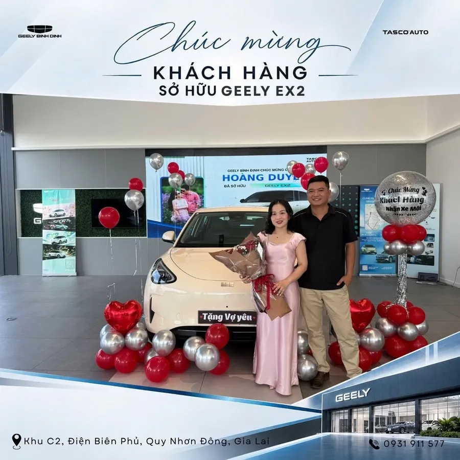 Bàn giao xe Geely EX2 tại Geely Bình Định