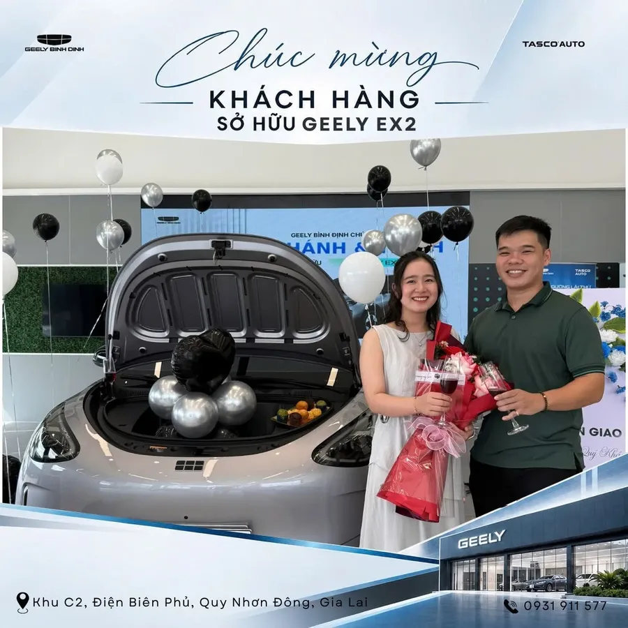 Bàn giao xe Geely EX2 tại Geely Bình Định