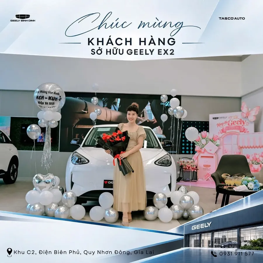 Bàn giao xe Geely EX2 tại Geely Bình Định